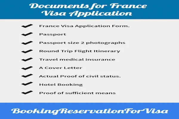 documents to travel to france