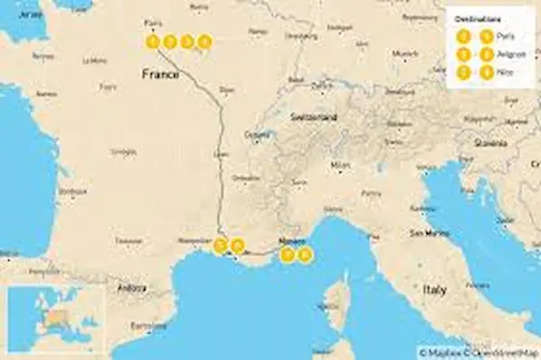 romantic itinerary france